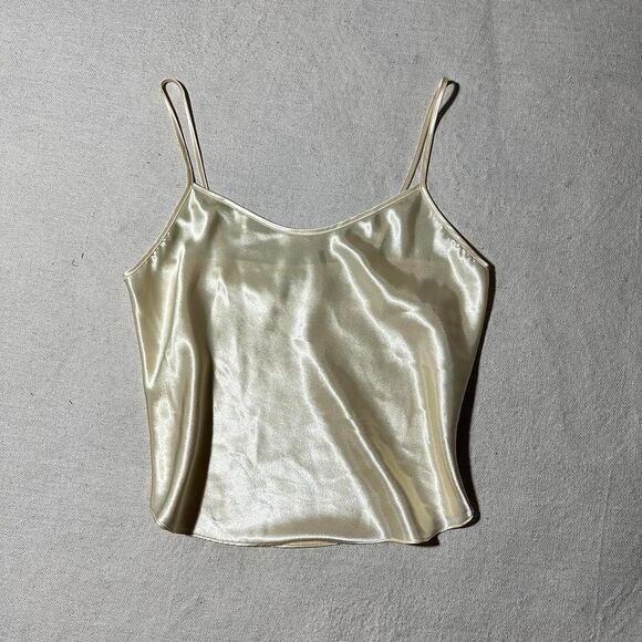 california dynasty Tops - California Dynasty Butter Yellow Satin Lingerie Cami